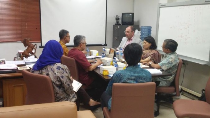 Meeting with the Indonesia National Planning Agency: Director of Law and Human Rights, Arif Christiono Soebroto and staff, as well as Dwi Hartoyo, JSSP Consultant
