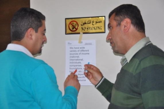 Local Fundraising and Social Media training in Jericho, Palestine